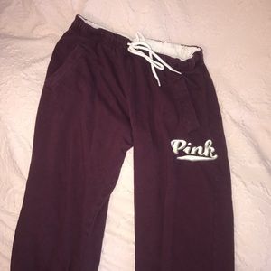 Pink Maroon Sweatpants